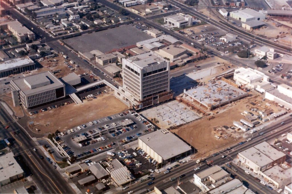 Civic Center under construction -  photo courtesy of the Inglewood Public Library